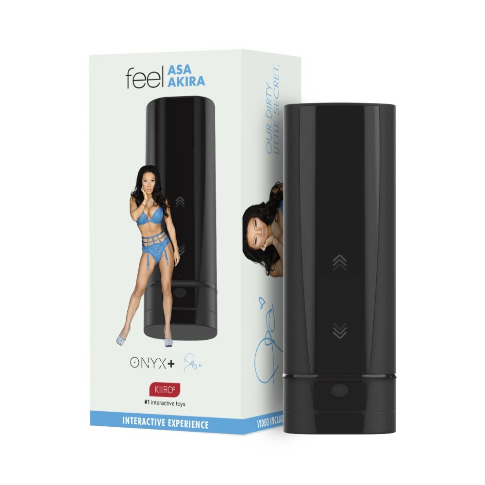 Мастурбатор Kiiroo Onyx+ Asa Akira, 10 стискальних кілець, не треба рухати, теледильдоніка - зображення 1