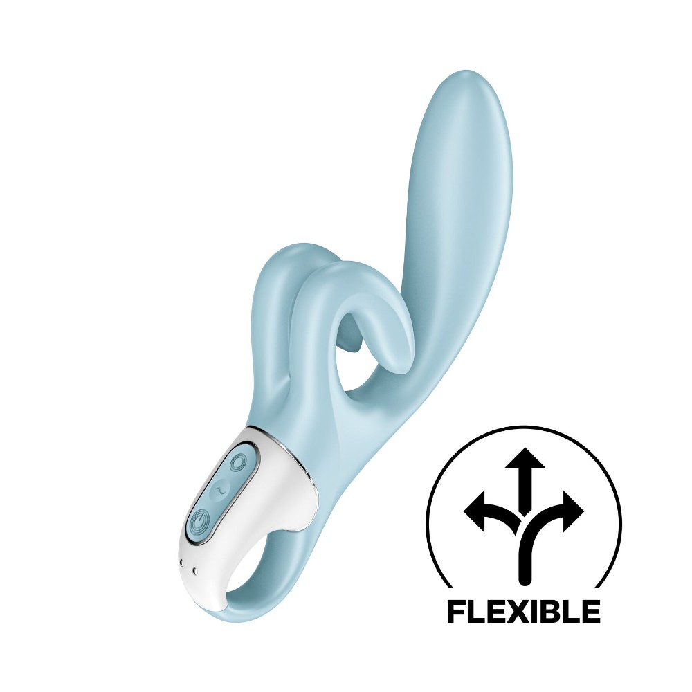 Вібратор-кролик Satisfyer Touch Me Blue, подвійний відросток, 3 потужні мотори - зображення 1