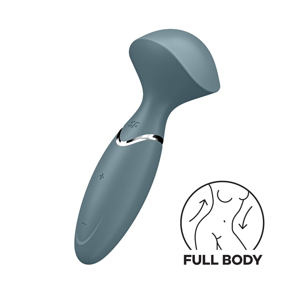 Вібромасажер Satisfyer Mini Wand-er Grey - зображення 1