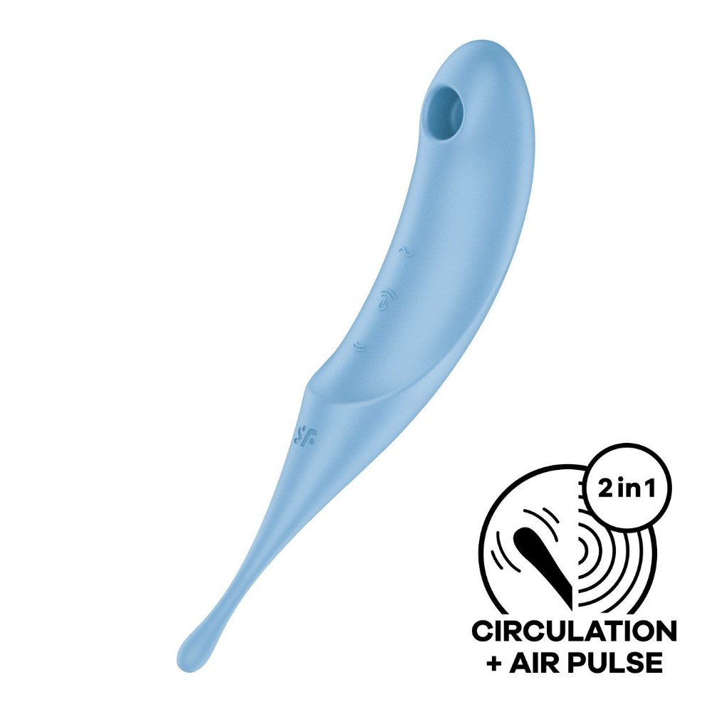 Вібратор для клітора з вакуумною стимуляцією Satisfyer Twirling Pro Blue - зображення 1