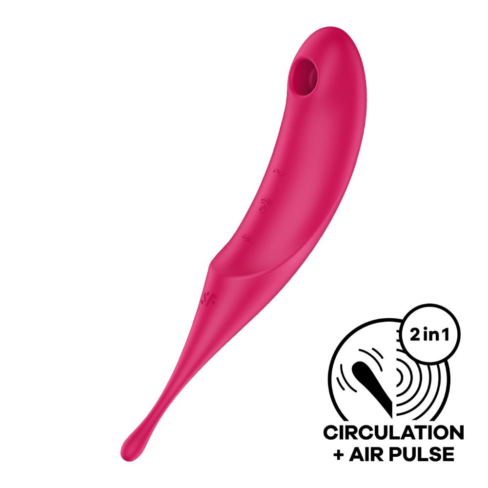 Вібратор для клітора з вакуумною стимуляцією Satisfyer Twirling Pro Red - зображення 1