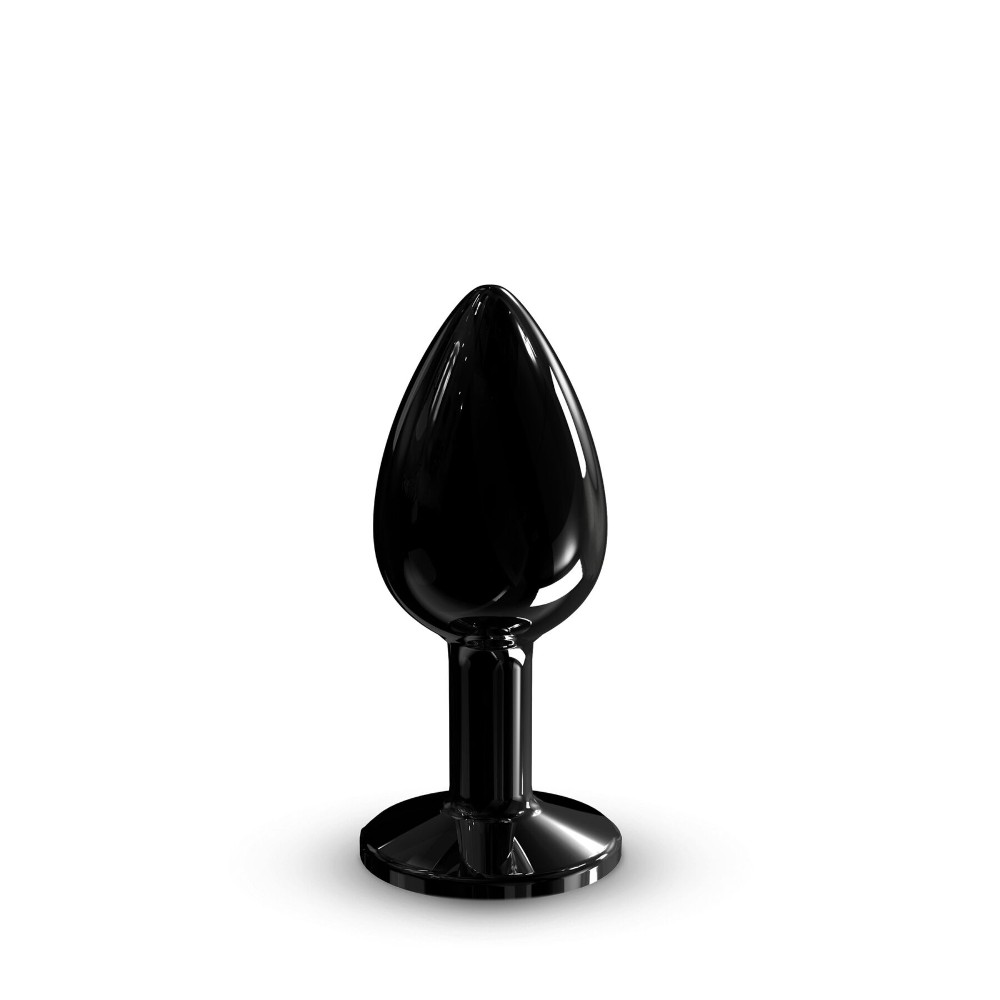 Металева анальна пробка з кристалом Dorcel Diamond Plug Black S - зображення 1