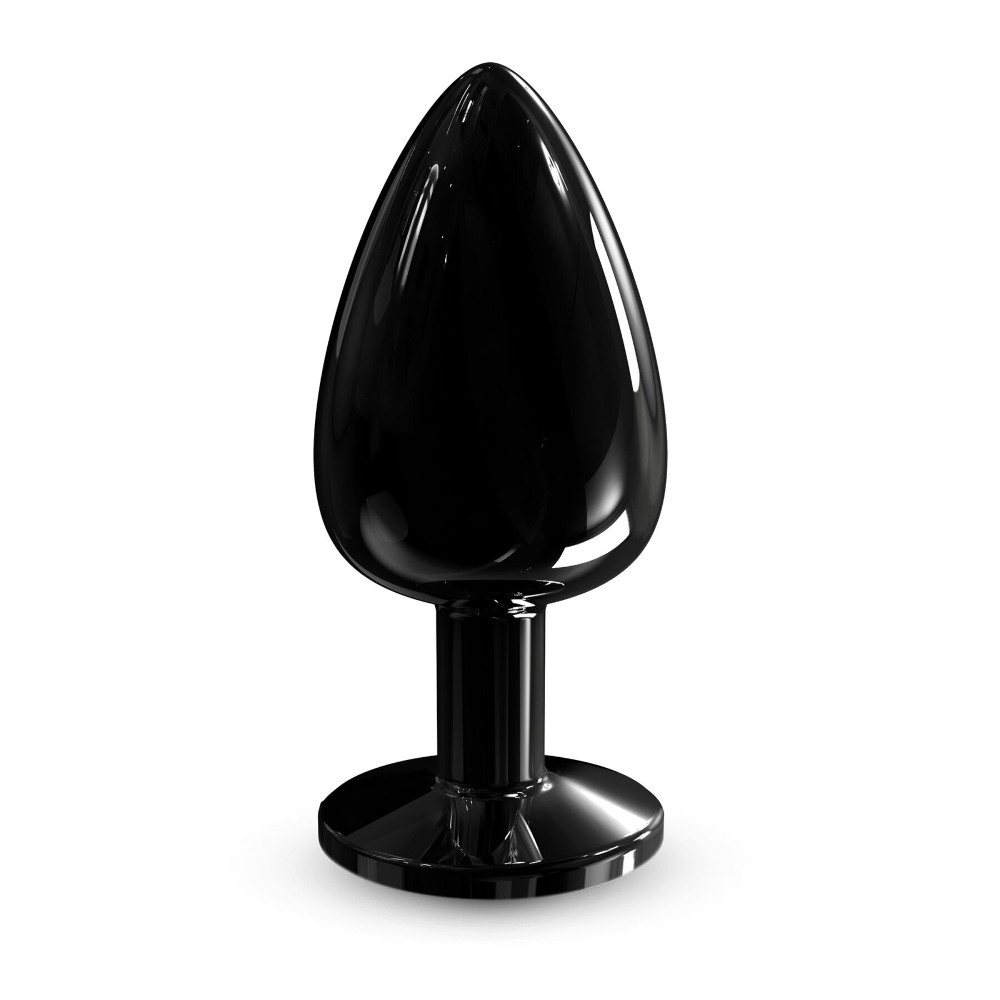Металева анальна пробка з кристалом Dorcel Diamond Plug Black L - зображення 1