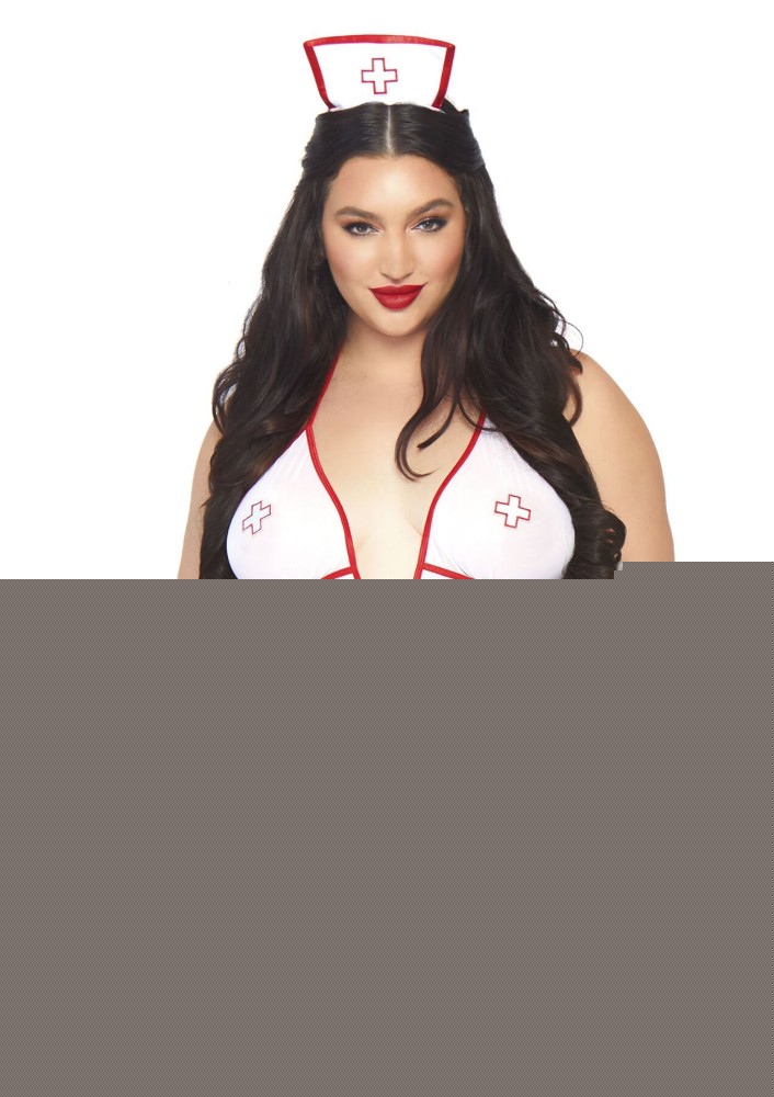 Костюм медсестри Leg Avenue Nightshift Nurse XL/XXL, сукня, трусики, шапочка - зображення 1