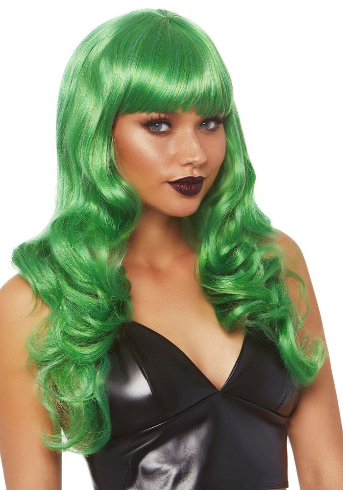 Хвиляста перука Leg Avenue Misfit Long Wavy Wig Green, довга, реалістичний вигляд, 61 см - зображення 1