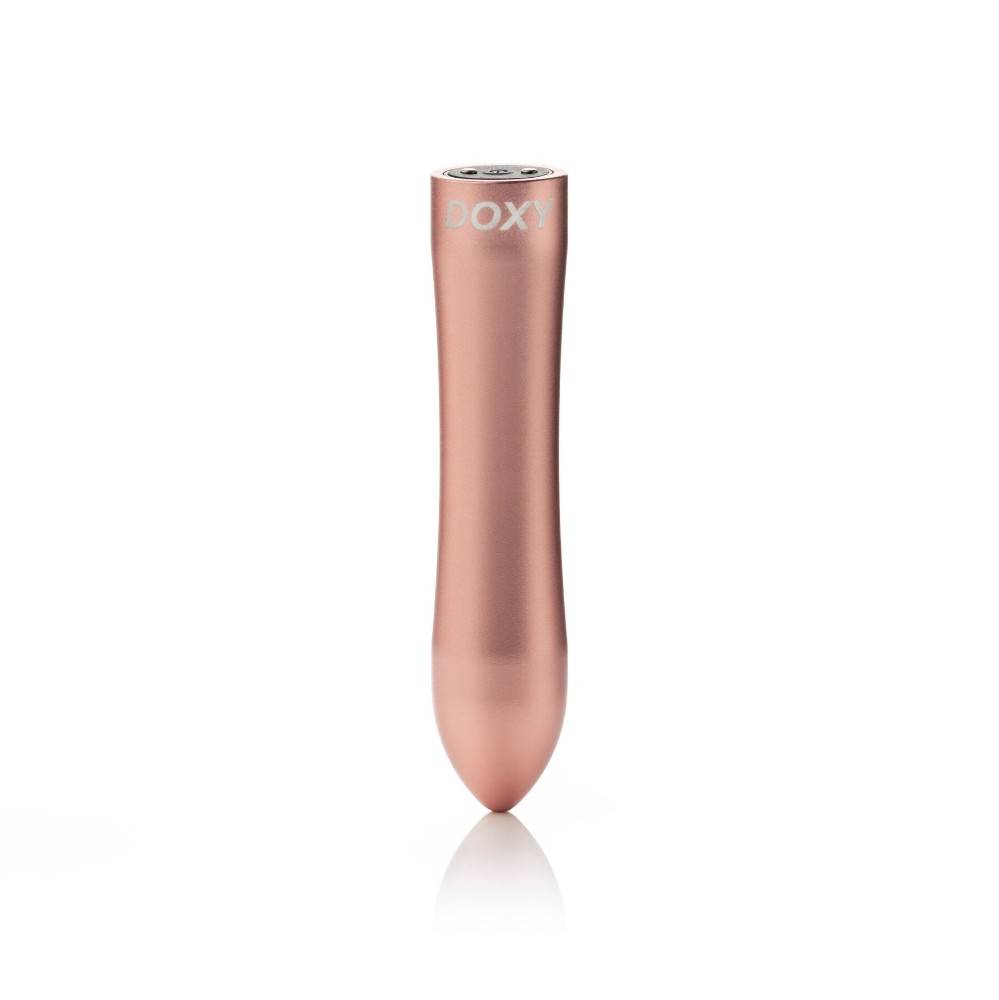 Потужна віброкуля DOXY ROSE GOLD у металевому кейсі, ультрагладенька, 7 режимів - зображення 1