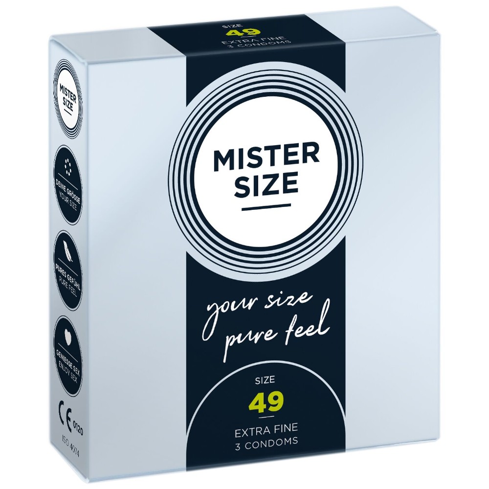 Презервативи Mister Size - pure feel - 49 (3 condoms), товщина 0,05 мм - зображення 1