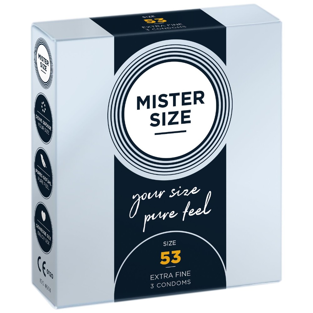 Презервативи Mister Size - pure feel - 53 (3 condoms), товщина 0,05 мм - зображення 1