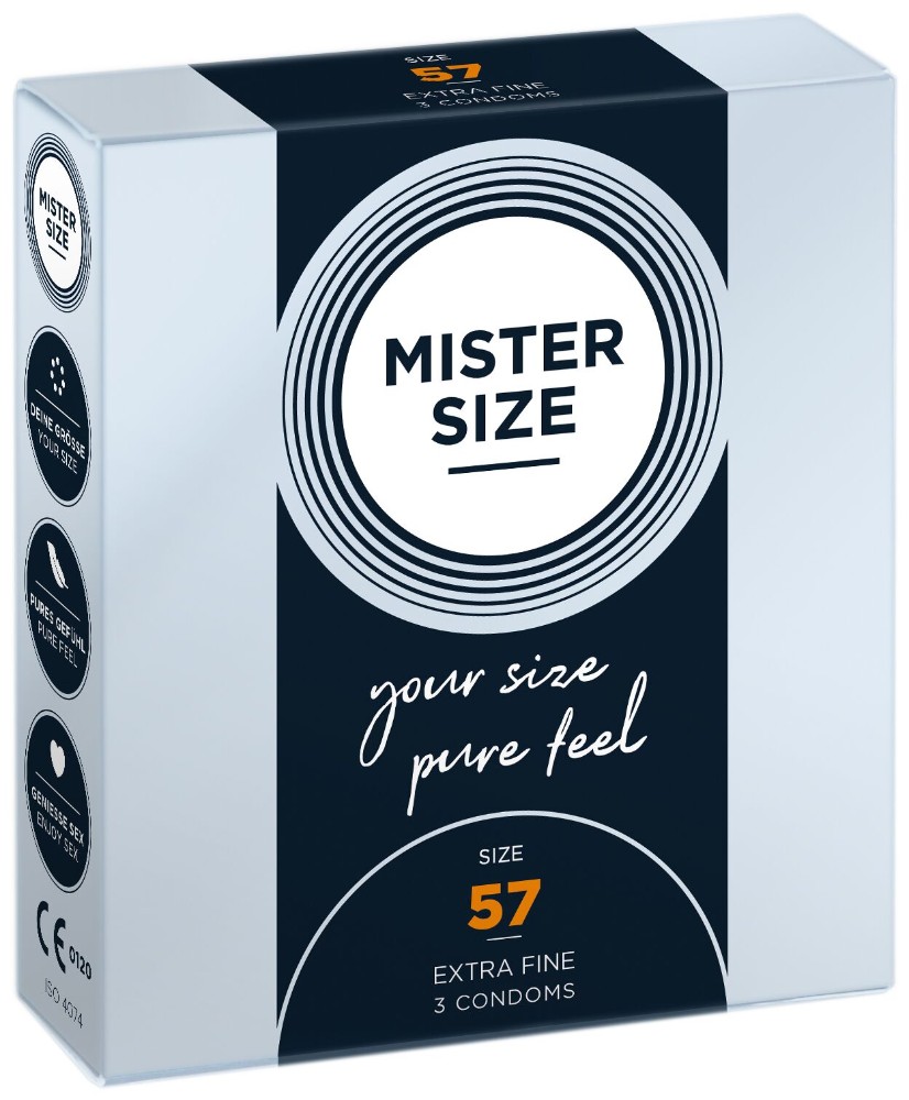 Презервативи Mister Size - pure feel - 57 (3 condoms), товщина 0,05 мм - зображення 1