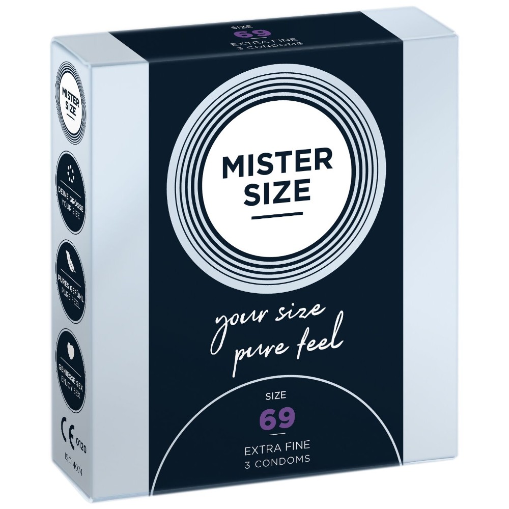 Презервативи Mister Size - pure feel - 69 (3 condoms), товщина 0,05 мм - зображення 1