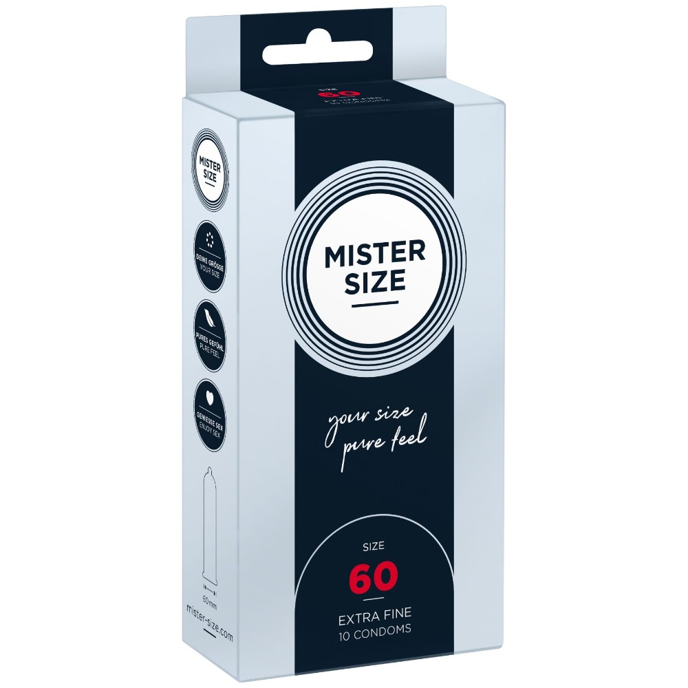 Презервативи Mister Size - pure feel - 60 (10 condoms), товщина 0,05 мм - зображення 1