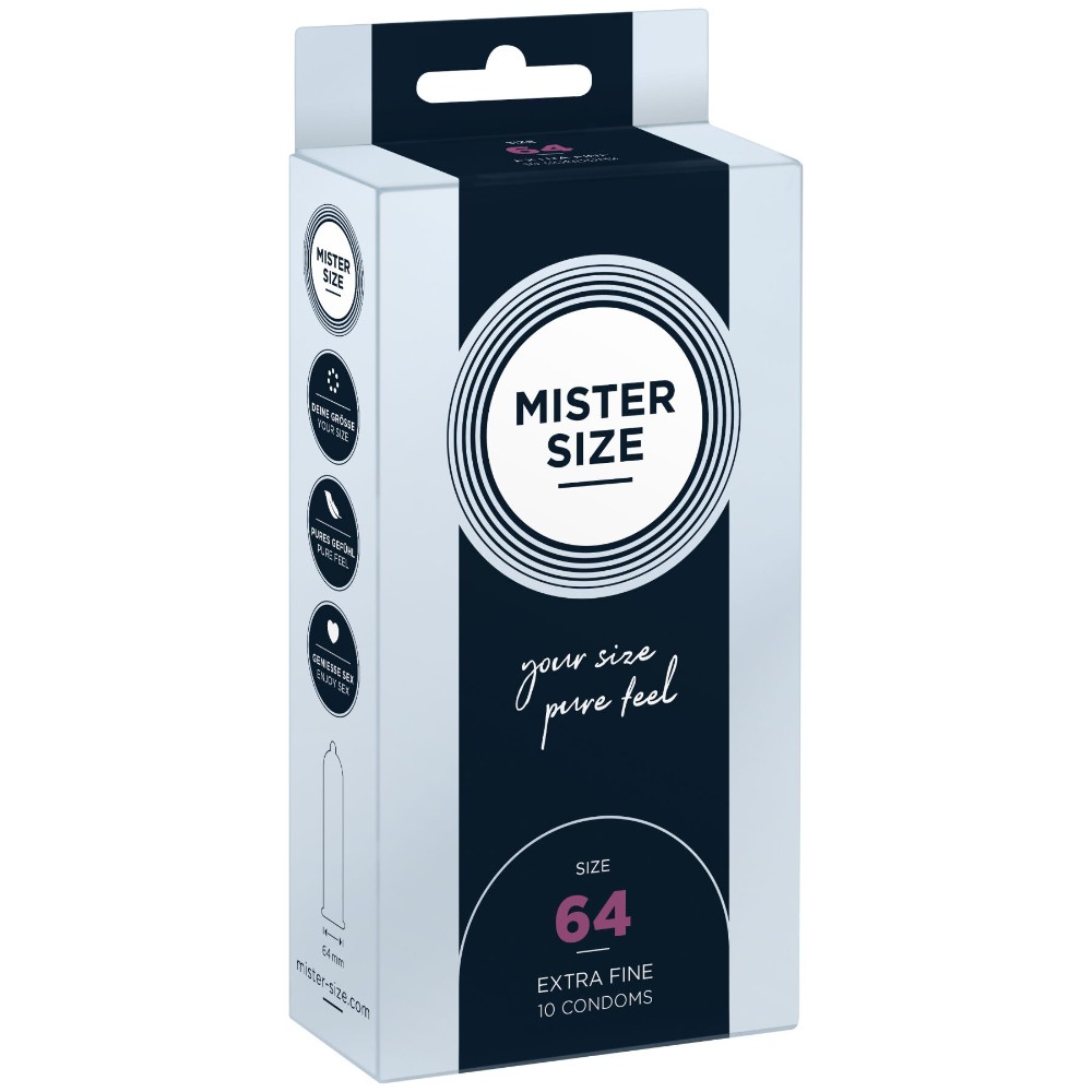 Презервативи Mister Size - pure feel - 64 (10 condoms), товщина 0,05 мм - зображення 1