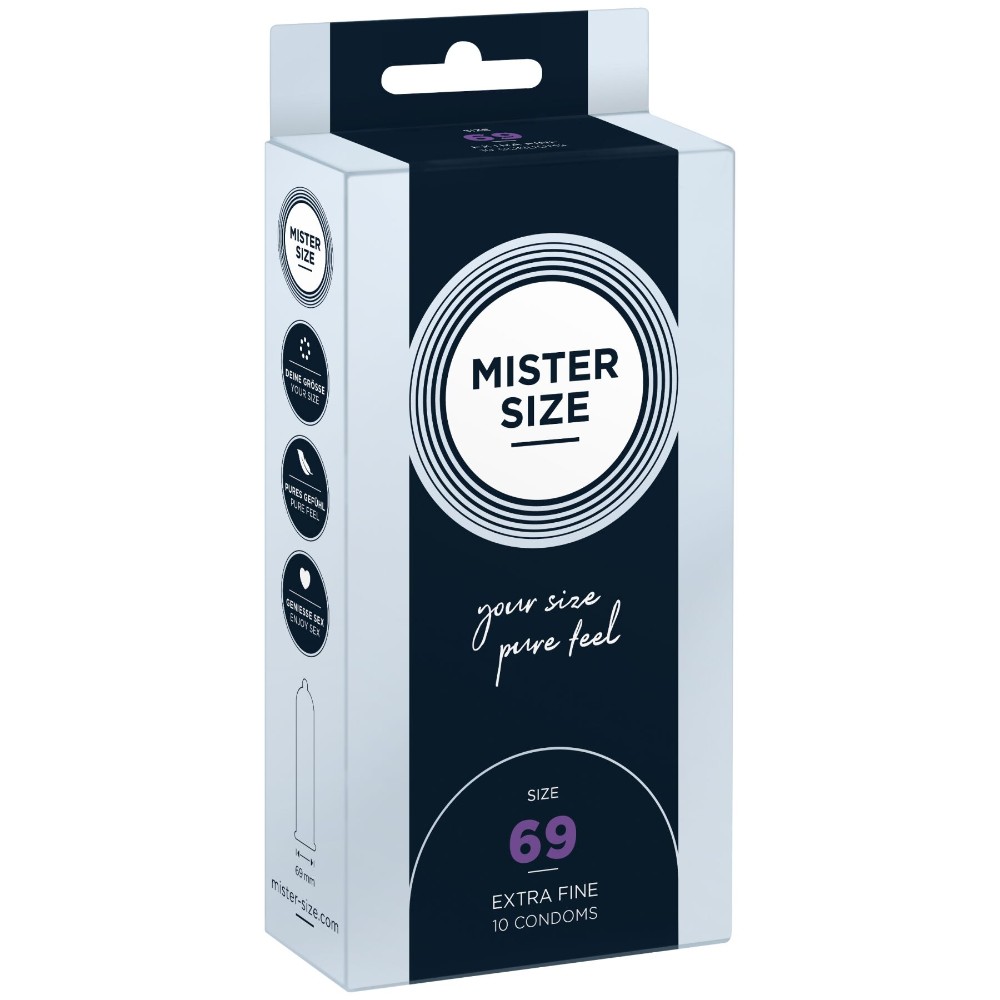 Презервативи Mister Size - pure feel - 69 (10 condoms), товщина 0,05 мм - зображення 1