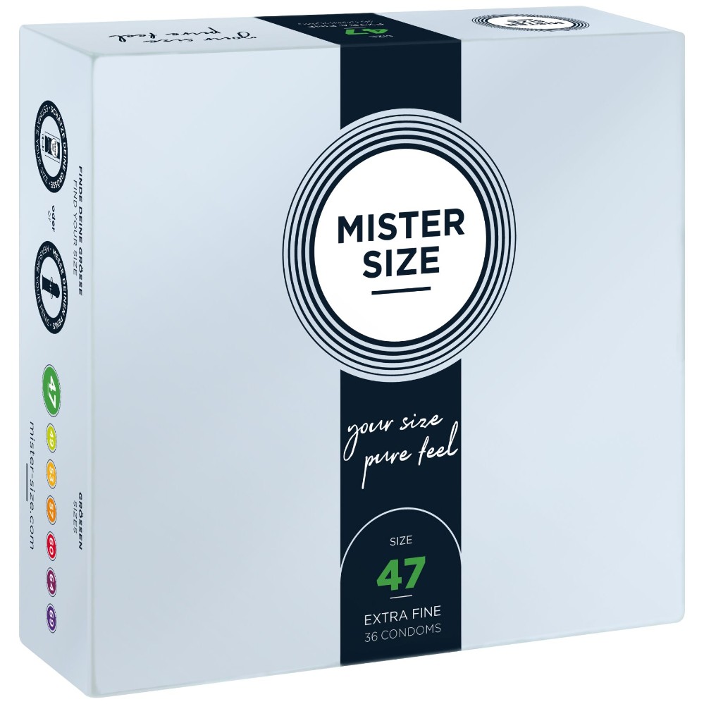 Презервативи Mister Size - pure feel - 47 (36 condoms), товщина 0,05 мм - зображення 1