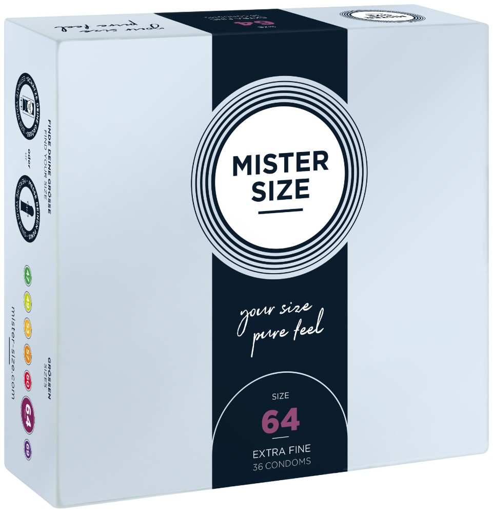 Презервативи Mister Size - pure feel - 64 (36 condoms), товщина 0,05 мм - зображення 1