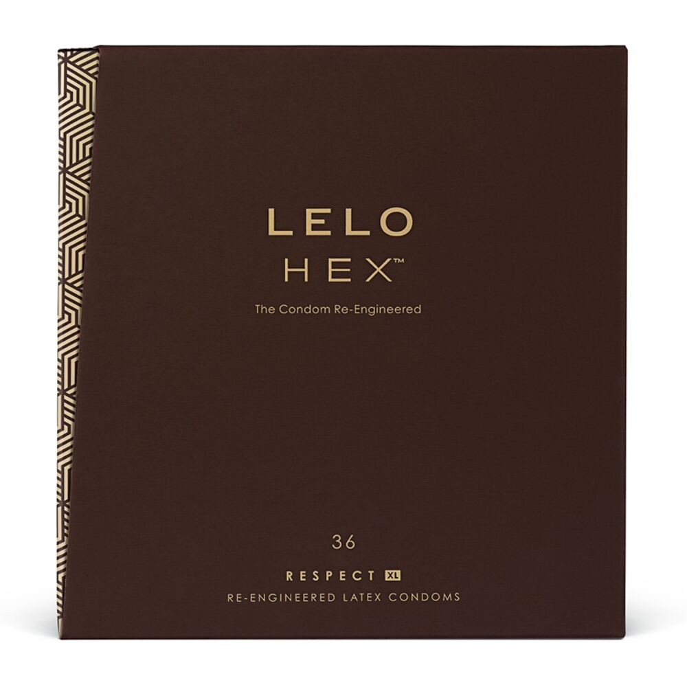 Презервативи LELO HEX Condoms Respect XL 36 Pack, тонкі та суперміцні, збільшений розмір - зображення 1