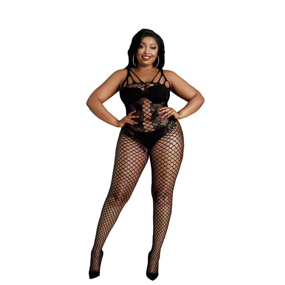 Бодістокінг Moonlight Plus Model 04 XL-XXXL Black, з доступом - зображення 1