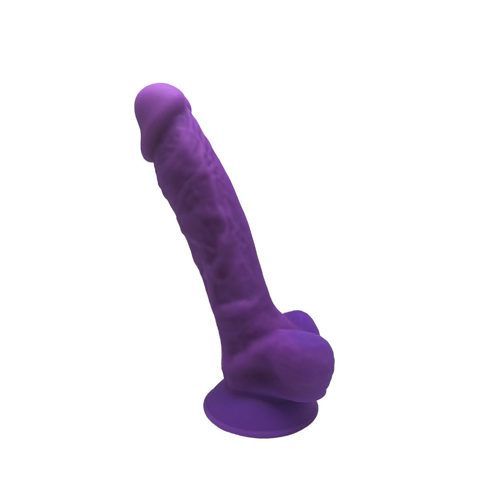 Фалоімітатор SilexD Johnny Purple (MODEL 1 size 7in), двошаровий, силікон+Silexpan, діаметр 3,8 см - зображення 1