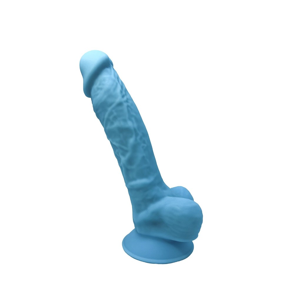 Фалоімітатор SilexD Johnny Blue (MODEL 1 size 7in), двошаровий, силікон+Silexpan, діаметр 3,8 см - зображення 1