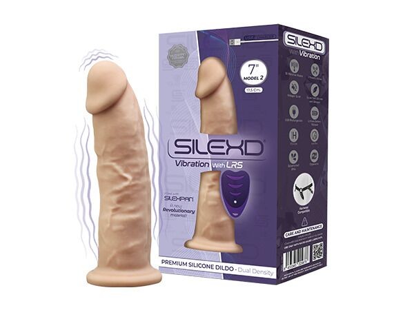 Фалоімітатор з вібрацією SilexD Henry Vibro Flesh (MODEL 2 size 7in) + LRS, діаметр 4,4 см - зображення 1