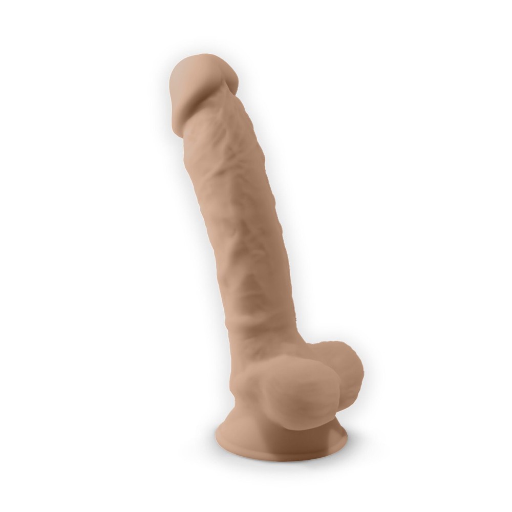 Фалоімітатор з вібрацією SilexD Vetus Vibro Flesh (MODEL 1 size 8in) + LRS, двошаровий, діам. 4,2 см - зображення 1
