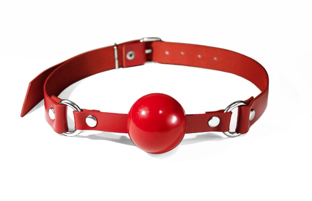 Кляп силіконовий Feral Feelings Silicon Ball Gag Red/Red, червоний ремінець, червона кулька - зображення 1