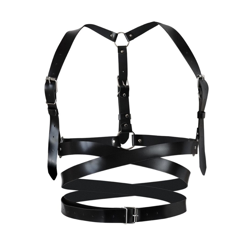 Шкіряна портупея Art of Sex - Melani Leather harness, Чорна XS-M - зображення 1