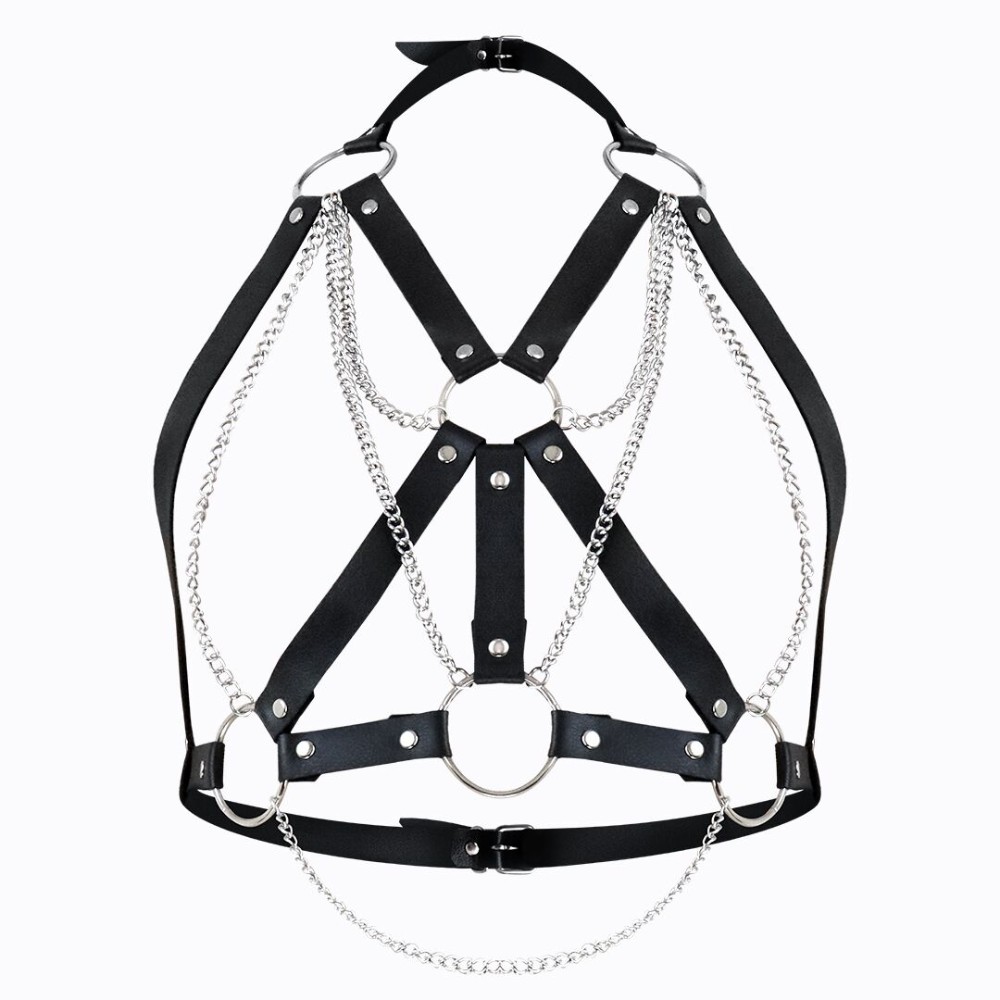 Портупея жіноча Art of Sex - Aiden Leather harness, Чорна XS-M - зображення 1