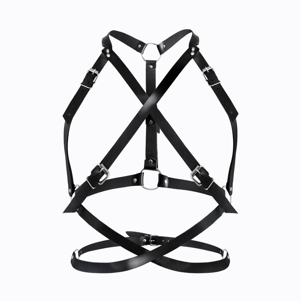 Портупея жіноча Art of Sex - Agnessa Leather harness, Чорний XS-M - зображення 1