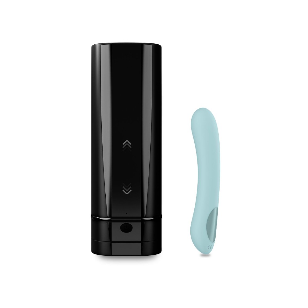 Інтерактивний набір мастурбатор + стимулятор точки G Kiiroo Onyx+ and Pearl 2+ Couple Set Turquoise - зображення 1