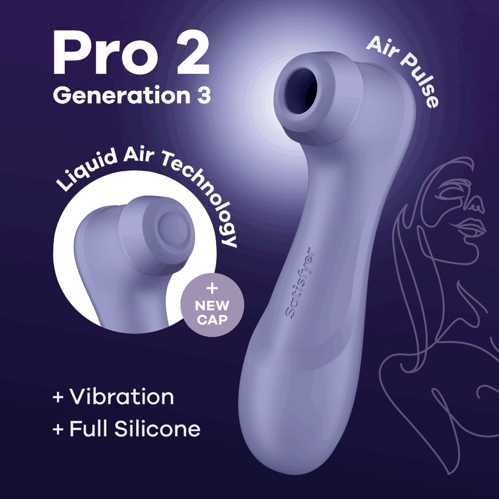 Вакуумний кліторальний стимулятор Satisfyer Pro 2 Generation 3 with Liquid Air Lilac - зображення 1