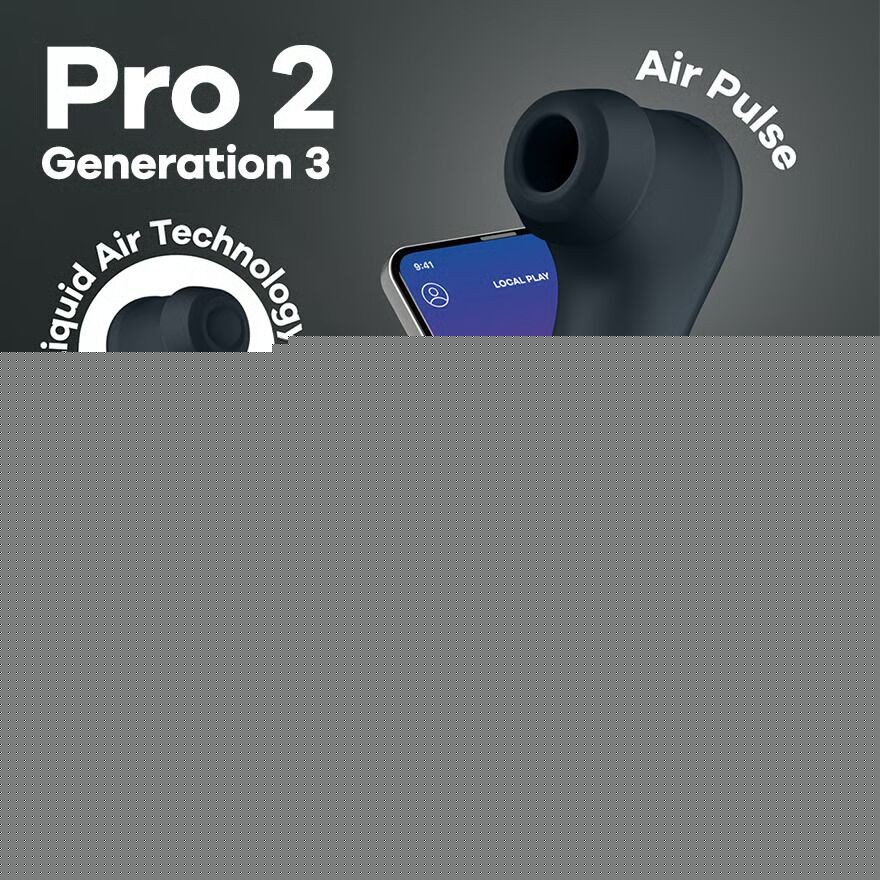 Вакуумний кліторальний стимулятор Satisfyer Pro 2 Generation 3 with Liquid Air Connect App Dark Grey - зображення 1