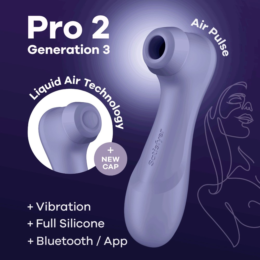 Вакуумний кліторальний стимулятор Satisfyer Pro 2 Generation 3 with Liquid Air Connect App Lilac - зображення 1