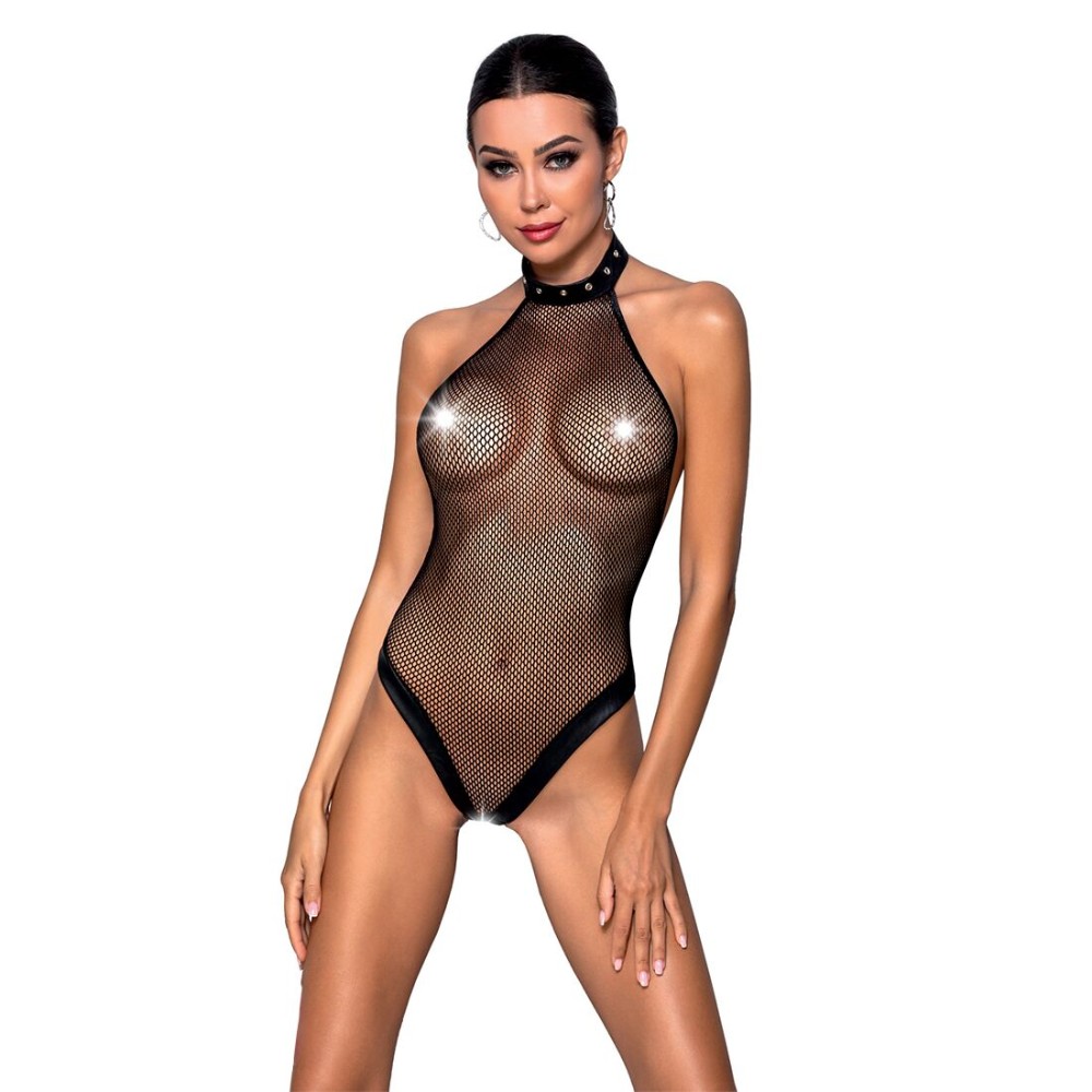 Боді-халтер з відкритим доступом Passion MOONLIGHT BODY S/M black - зображення 1