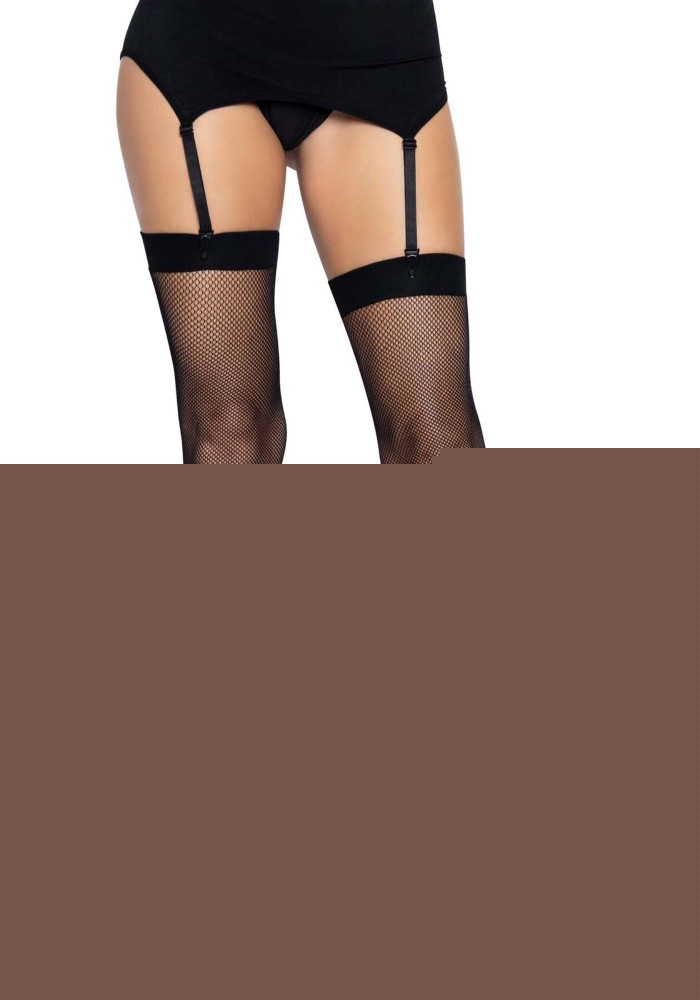 Панчохи-сітка зі швом ззаду Leg Avenue Butterfly back seam this highs One size Black - зображення 1
