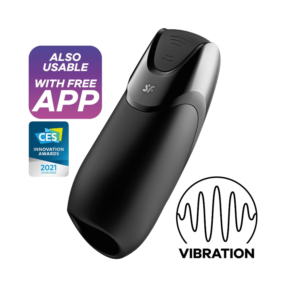 Смарт-мастурбатор з вібрацією Satisfyer Men Vibration+, 2 мотори, 14 режимів, водонепроникний - зображення 1