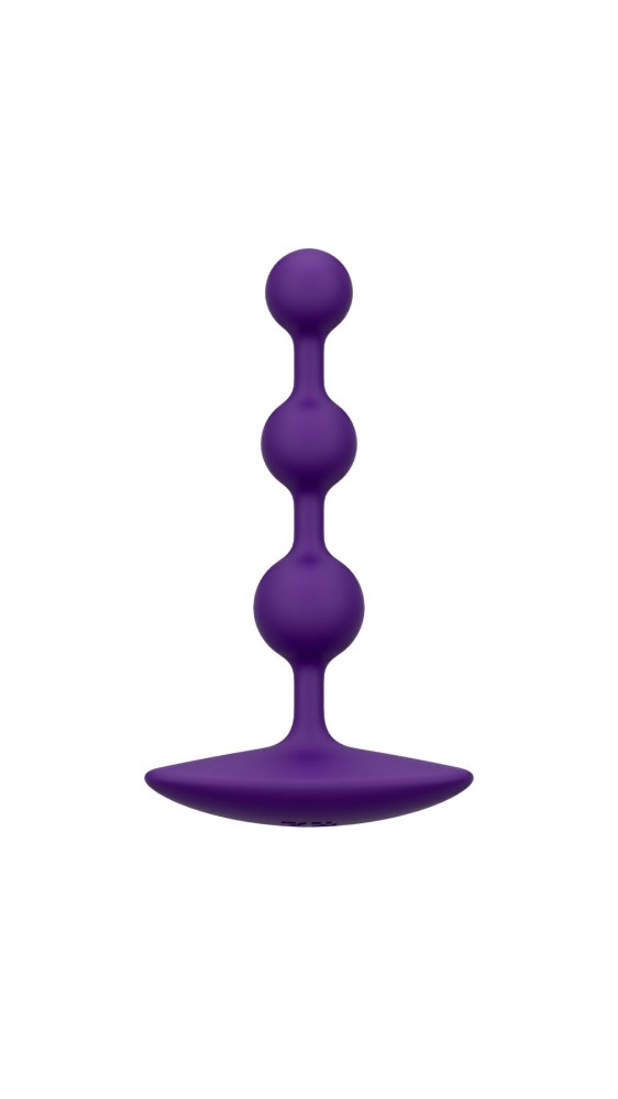 Анальне намисто Romp Amp Dark Purple, силікон, макс. діаметр 2,6 см - зображення 1