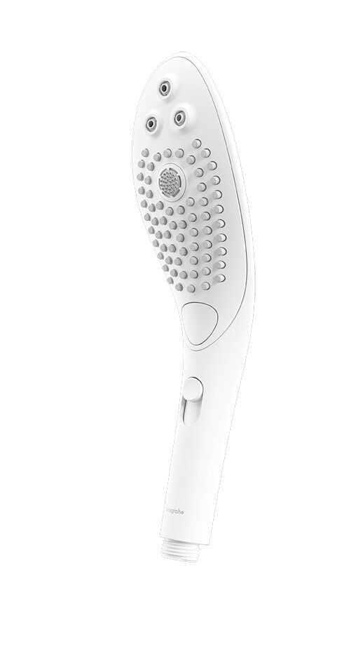Насадка-стимулятор для душу 2в1 Womanizer Wave White, масажер для інтимних зон - зображення 1
