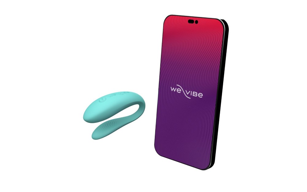 Смарт-вібратор для пар We-Vibe Sync Lite Aqua, 10 віброрежимів, можна поєднувати з проникним сексом - зображення 1