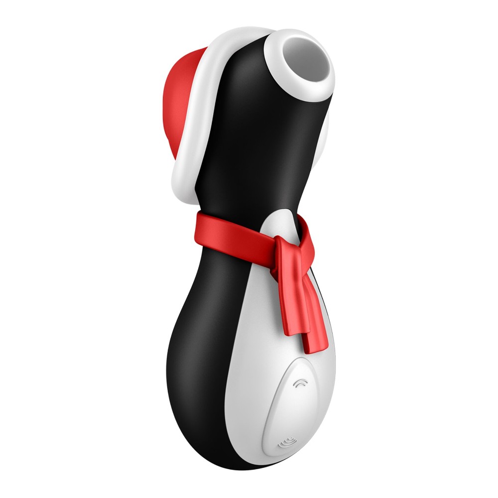 Вакуумний кліторальний стимулятор Satisfyer Penguin Holiday Edition, у шапочці та шарфі - зображення 1
