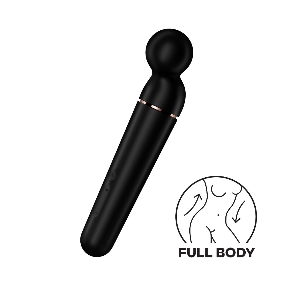 Вібромасажер Satisfyer Planet Wand-er Black/Rosegold, дуже потужний, бездротовий - зображення 1