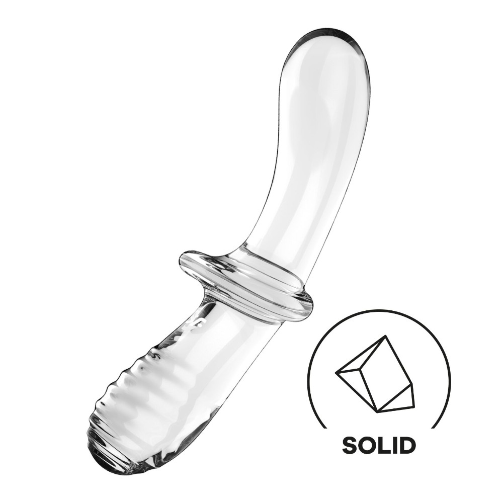 Двосторонній скляний дилдо Satisfyer Double Crystal Transparent, боросилікатне скло, унісекс - зображення 1