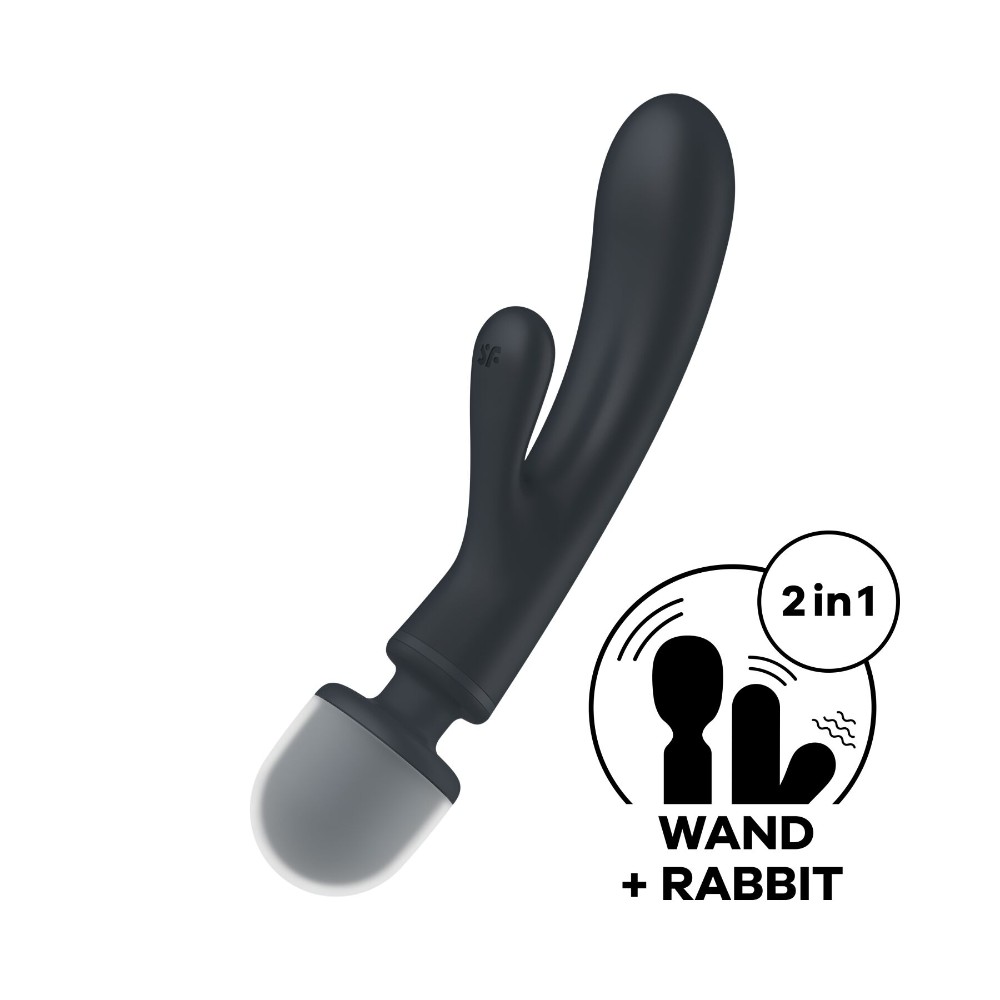 Вібратор-кролик з вібромасажером Satisfyer Triple Lover Grey, 3 мотори - зображення 1