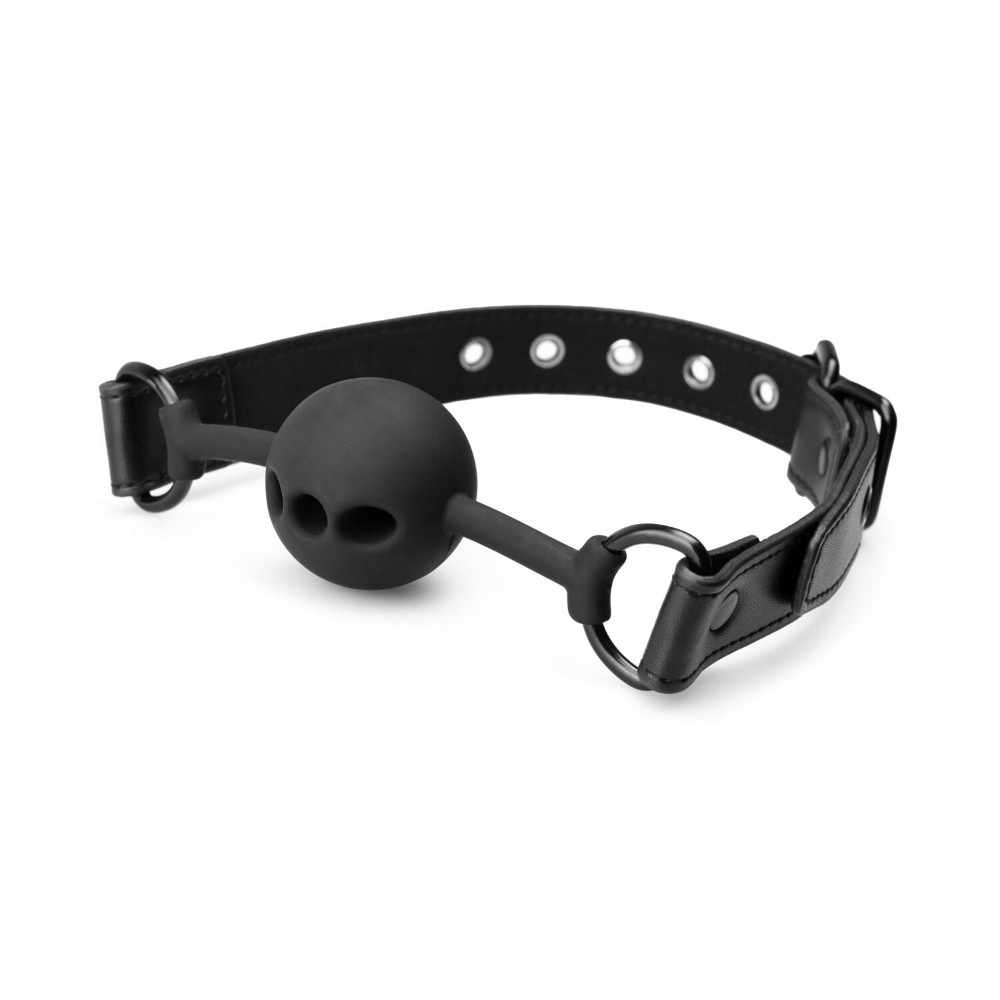 Повітропроникний кляп Bedroom Fantasies: Breathable Silicone Ball Gag, чорний - зображення 1