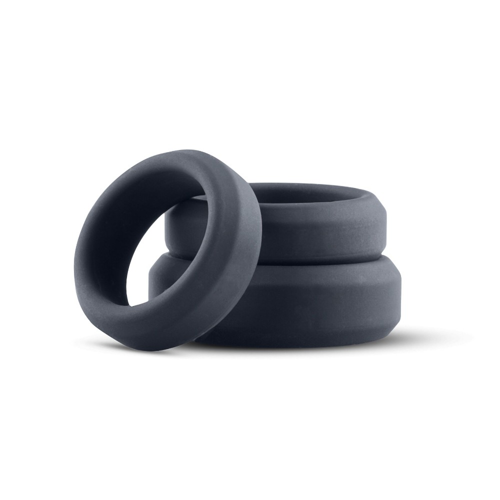Набір ерекційних кілець Boners 3 Ring kit (flat rings), 3; 3,5 та 4 см - зображення 1