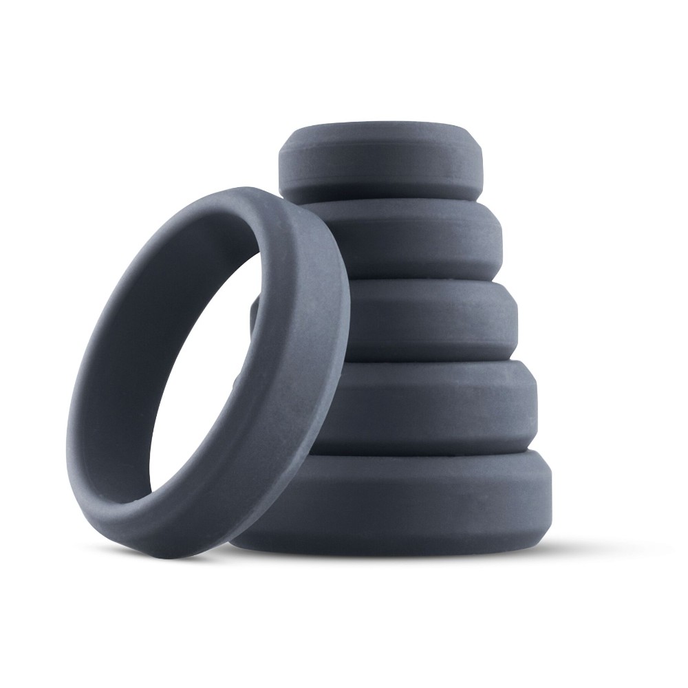 Набір ерекційних кілець Boners 6-Piece Cock Ring Set, діаметр від 2,6 до 5,7 см, силікон - зображення 1