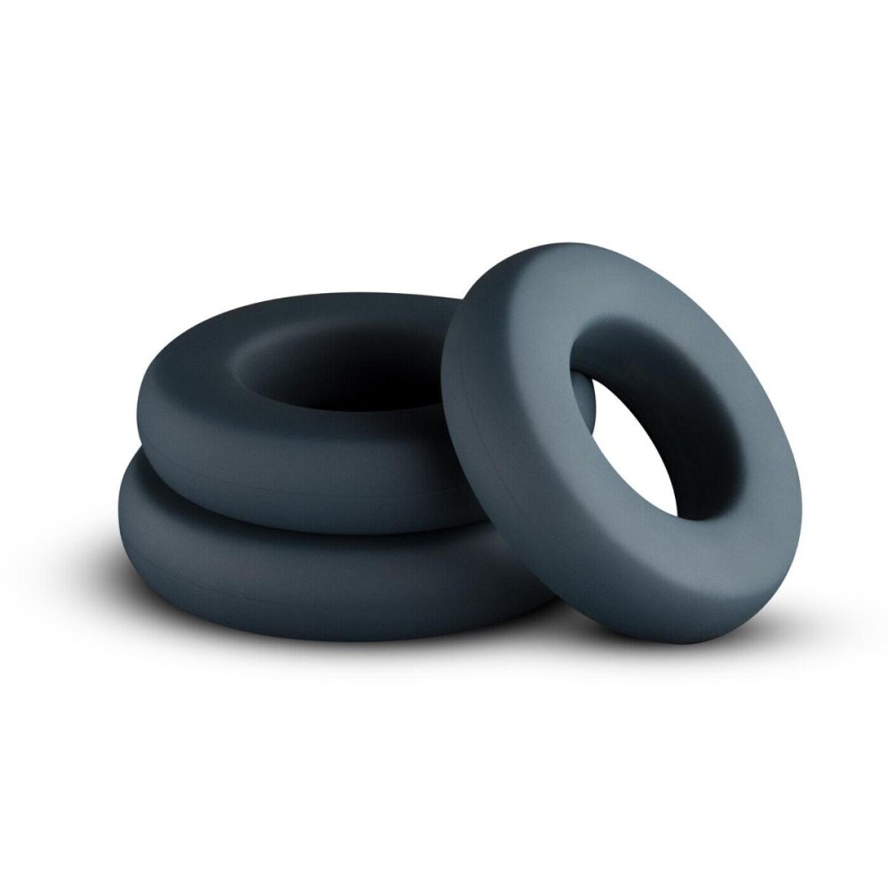 Набір ерекційних кілець Boners 3-Piece Hefty Cock Ring Set, діаметр 3,2 см, 3,8 см та 4,5 см - зображення 1