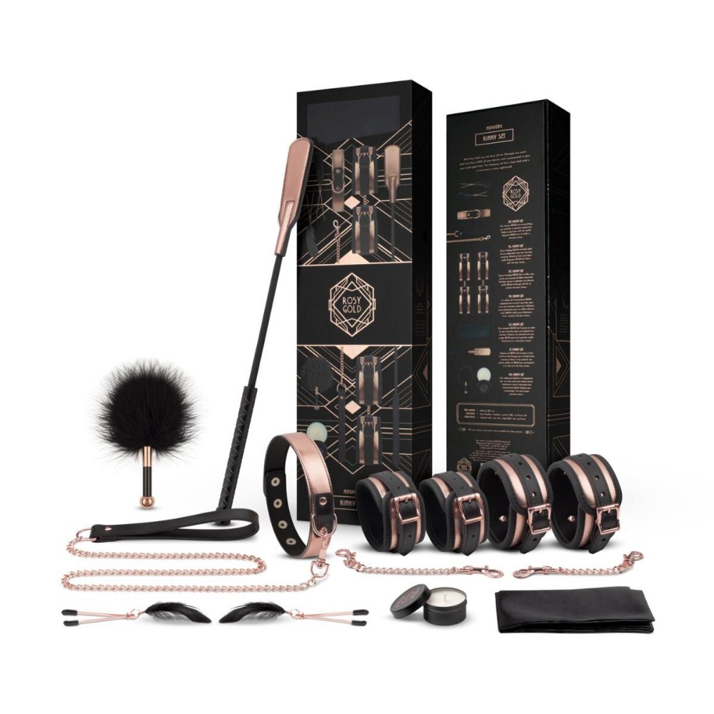 Шикарний набір для BDSM Rosy Gold – Nouveau BDSM set, 9 аксесуарів - зображення 1