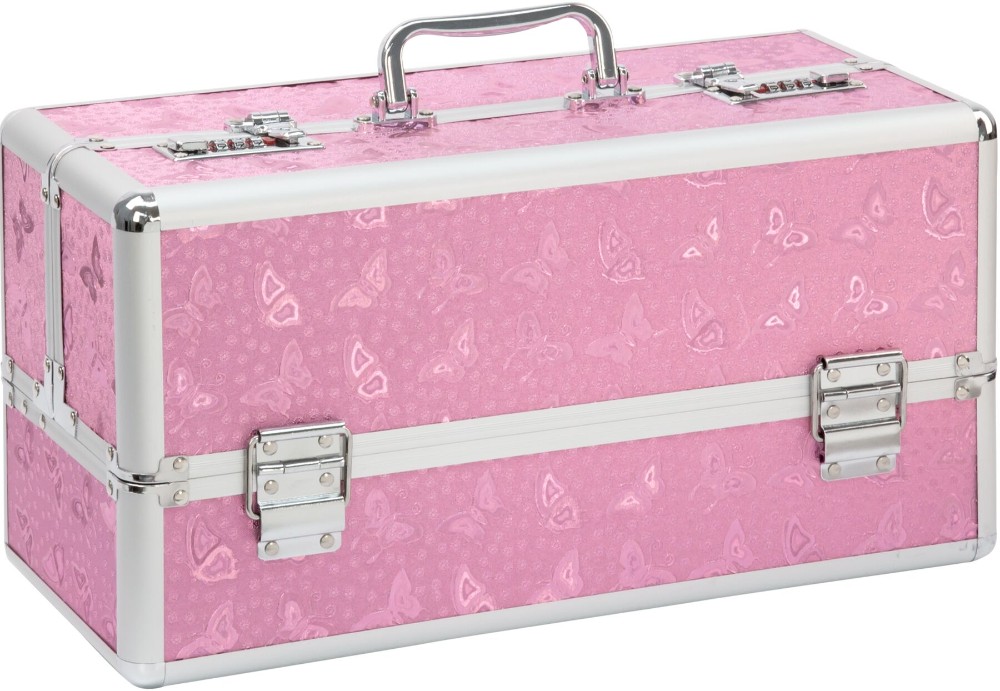 Великий кейс для зберігання секс-іграшок BMS Factory Large Lokable Vibrator Case Pink, кодовий замок - зображення 1