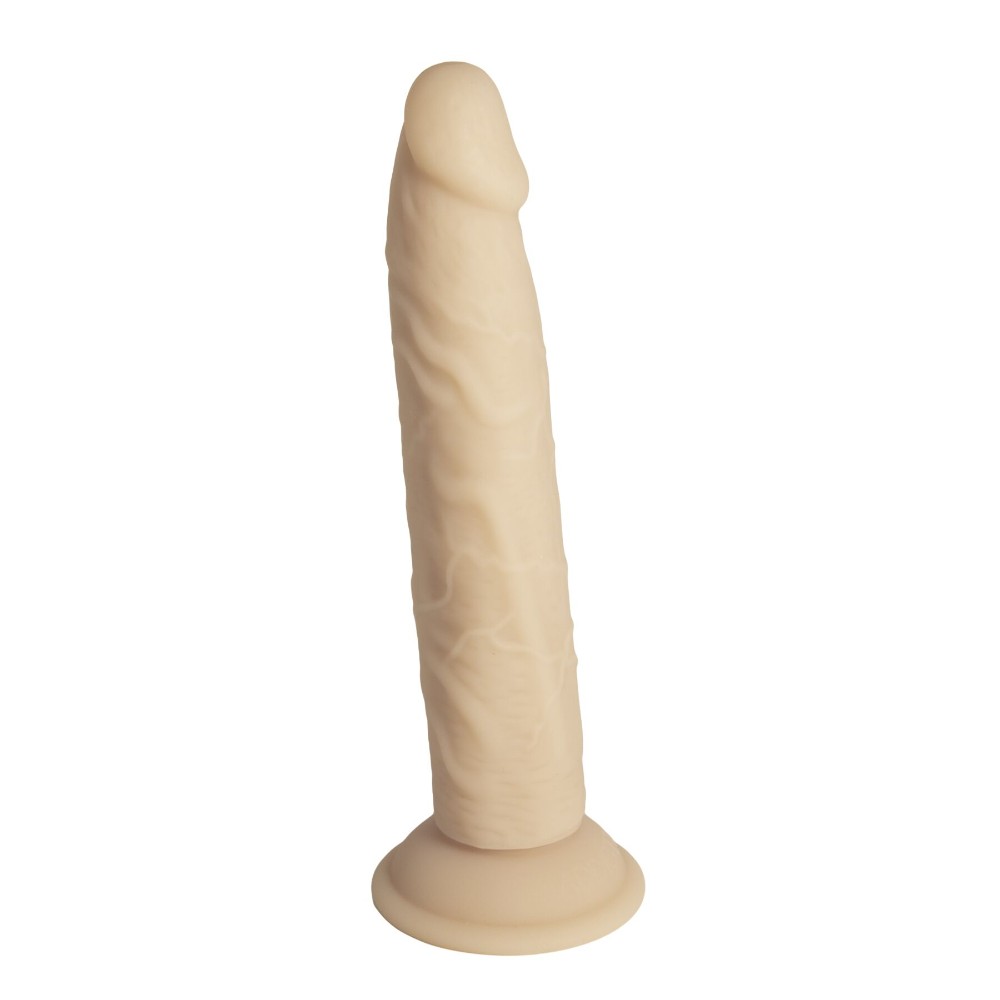Фалоімітатор Naked Addiction — 9″ Silicone Dual Density Bendable Dildo Vanilla, віброкуля в подаруно - зображення 1